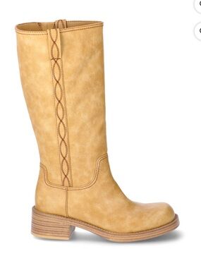 No Boundaries Women's Light Tan Mid-Calf Western Boots